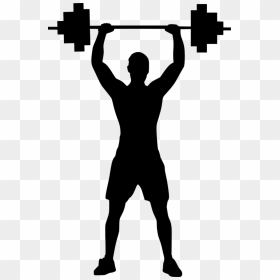 Build Muscle - Strong Man Silhouette Png, Transparent Png - muscle arms png