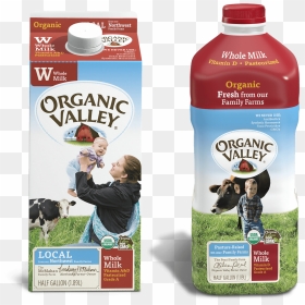 Organic Valley Milk Packaging - Organic Valley Milk, HD Png Download - milk gallon png