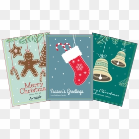 Personalised Christmas Cards - Christmas Stocking, HD Png Download - christmas card png