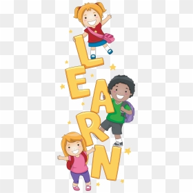 Learn Clipart Children - Kids Learning Clipart, HD Png Download - children clipart png