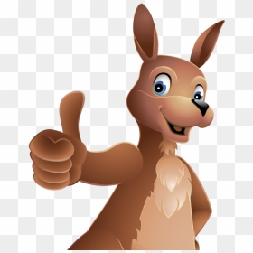 Kangaroo With Thumbs Up Clipart , Png Download - Kangaroo Cartoon Thumbs Up, Transparent Png - thumbs up clipart png