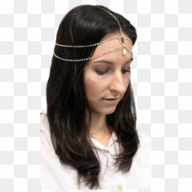 1920"s Flapper Rose Gold Head Chain - Headpiece, HD Png Download - gold chain gangster png