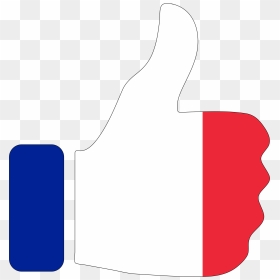 Thumbs Up France With Stroke Clip Arts - French Flag Thumbs Up, HD Png Download - thumbs up clipart png