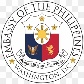 Of Filipino Nationals In The United States - Philippine Embassy Washington Dc Logo, HD Png Download - nationals logo png