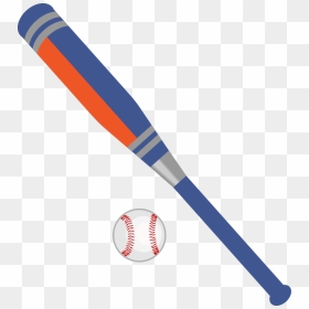 Vector Baseball Flat Png Download - Softball, Transparent Png - baseball bat clipart png