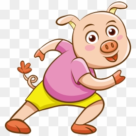 Running Pigs Clipart Png, Transparent Png - cartoon animal png