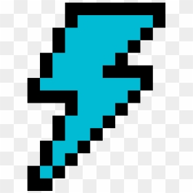 Lightning Bolt Pixel Art, HD Png Download - blue lightning bolt png