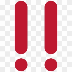 Double Exclamation Mark, HD Png Download - red exclamation point png