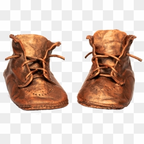 Bronze Baby Shoes - Work Boots, HD Png Download - baby shoes png