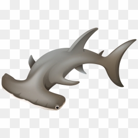 Фотки Unter Dem Meer, Clipart - Cartoon Shark Hammer Head, HD Png Download - hammerhead shark png