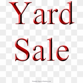 Yard Sale Sign, Red, HD Png Download - sale sign png
