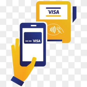 Visa Tap To Phone, HD Png Download - hand holding cell phone png