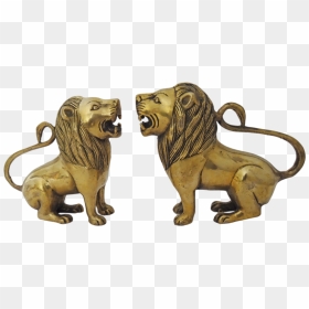 Roaring Lion Brass Statue, 7 X 6 Inch, Vgo Cart,7x6inch,handmade - Figurine, HD Png Download - lion roaring png