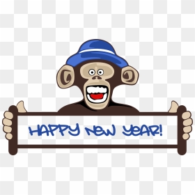 Monkey New Year 2019, HD Png Download - funny monkey png