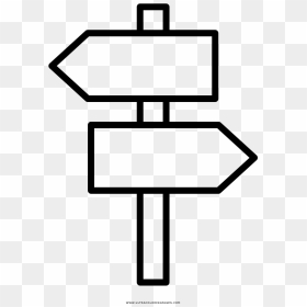Transparent Sign Post Png - Cartel Flecha Para Colorear, Png Download - sign post png