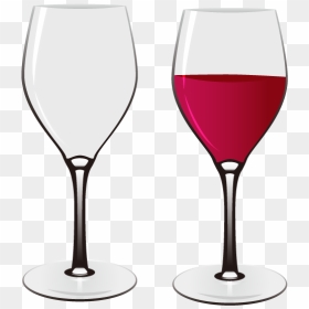 Red Wine Wine Glass Euclidean Vector - Vector, HD Png Download - wine glass vector png