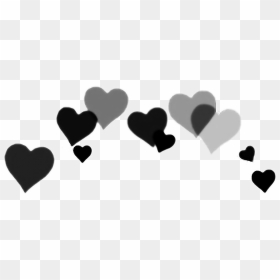 #black #hearts #photography #photo #pretty #photobooth - Heart Crown Png Black, Transparent Png - black hearts png