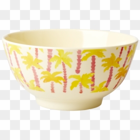 Palm Tree Print Melamine Bowl By Rice Dk - Bowl, HD Png Download - bowl of rice png