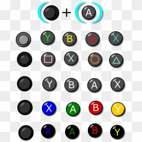 Uneven, But Here’s The Button Sheet For The Console - Xbox Controller Button Icons, HD Png Download - playstation buttons png