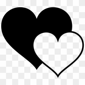Herzen Clipart Schwarz Weiß, HD Png Download - black hearts png
