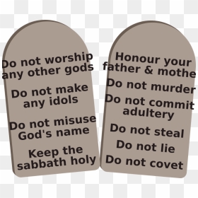 Ten Commandments - 10 Commandments Of God Clipart, HD Png Download - ten commandments png