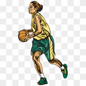 Basketball Player Illustration - Dribble Basketball, HD Png Download - strong man png