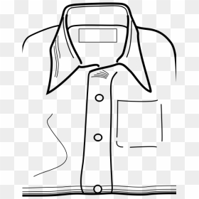 Shirt Outline Vector Clip Art - Clothes Clipart Black And White, HD Png Download - shirt outline png