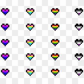 Transparent Pixel Hearts Png - Heart Pixel Art Pride, Png Download - pixel hearts png