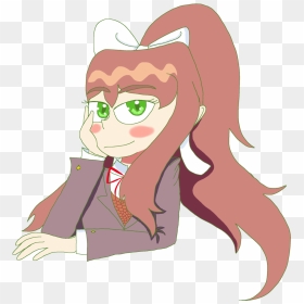 Doki Doki Literature Club Ddlc Monika Monika Ddlc My - Cartoon, HD Png Download - monika ddlc png