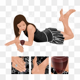 A Glass Of Wine - Glass Of Wine, HD Png Download - wine glass vector png