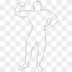 Figure Drawing, HD Png Download - bodybuilder silhouette png