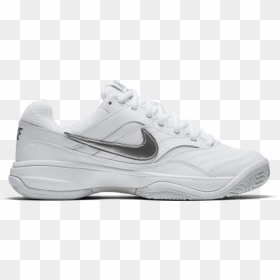 Women"s Nike Court Lite Tennis Shoe"   Title="women"s - Nike Court Lite Silver, HD Png Download - tennis shoe png