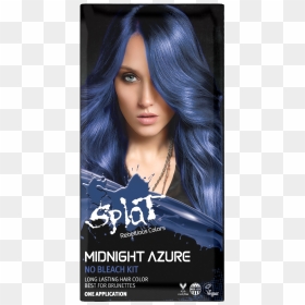 Splat 30 Wash Semi-permanent Midnight Azure Hair Color, - Splat Hair Dye, HD Png Download - color splat png