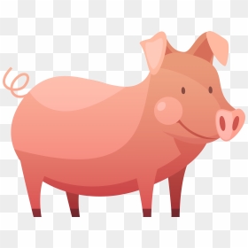 Domestic Pig, HD Png Download - farm animals png