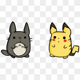 Totoro, Meet Pikachu Pikachu Totoro D T O T O R O And - Totoro And Pikachu, HD Png Download - totoro icon png