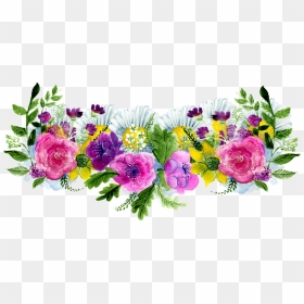 Flower Decoration Watercolor Frame Decorative - กรอบ รูป ดอกไม้, HD Png Download - acuarela png