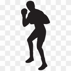 Muscle Clipart Silhouette - Boxer Clip Art, HD Png Download - bodybuilder silhouette png