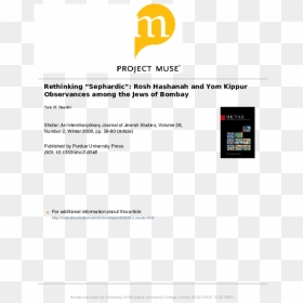 Project Muse, HD Png Download - rosh hashanah png