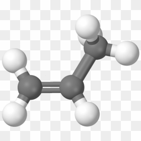 Formula Mass Vs Molecular Mass - Propene Ball And Stick Model, HD Png Download - molecules png