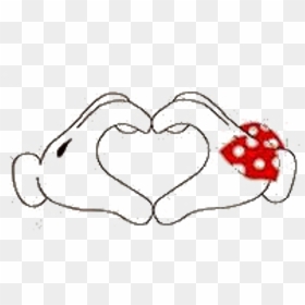 Mickey Hands Heart - Mickey And Minnie Hand Heart, HD Png Download - heart hands png