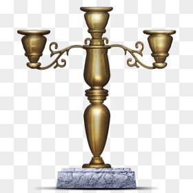 Candlestick 6 - Brass, HD Png Download - candlestick png
