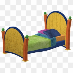 Cartoon Bed 3d Model, HD Png Download - bed png images