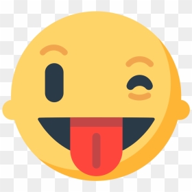 Emoji Emoticon Wink Tongue Smiley - Winking Face With Tongue, HD Png Download - single emoji png