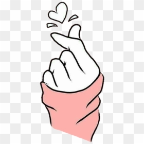 Drawing Hashtags Hand, Picture - Bts Hand Heart Drawing, HD Png Download - heart hands png