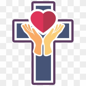 Heart And Hands Ministries - Clipart Cross And Heart, HD Png Download - heart hands png