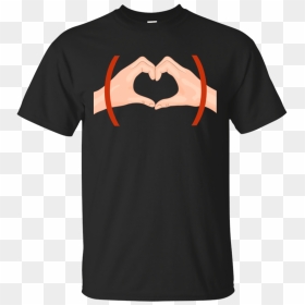 Red Heart Hands T-shirt - Gucci Logo Mickey Mouse, HD Png Download - heart hands png