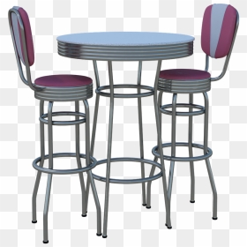Ice Cream Parlour Table And Chairs, HD Png Download - bar table png