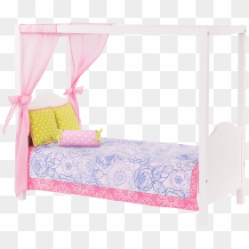 Canopy Bed 18-inch Doll Bed - Our Generation Single Bed, HD Png Download - bed png images