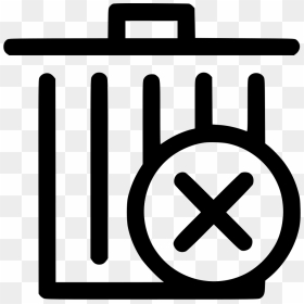 Junk Garbage Trash Waste Dustbin Cancel Block - Euston Railway Station, HD Png Download - dustbin clipart png