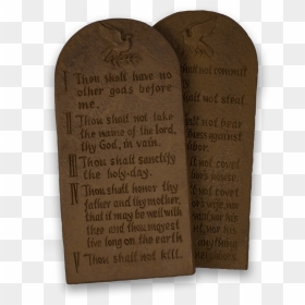 Resin Plaques Of The Ten Commandments - Headstone, HD Png Download - ten commandments png